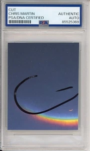 Chris Martin Coldplay SIGNED Cut Signature PSA DNA Certified Authentic Autograph - Foto 1 di 2