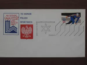 Deportistas polacos de los Juegos Olímpicos de Invierno 1980 FDC To Honor - Imagen 1 de 1