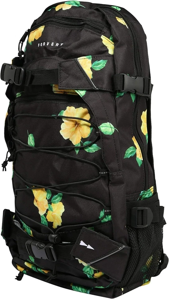 Forvert Allover Louis Skate Schul Uni Daypack Rucksack black hibiscus - Bild 1 von 1
