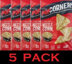 5x Popcorners KETTLE CORN Popped Corn Crisps Snacks 7 oz Bag - 5 PACK - Picture 1 of 3