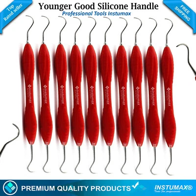 Younger-Good Curette Hand Scalers Dental Tartar Scraper Silicone Handle - Image 1 of 2