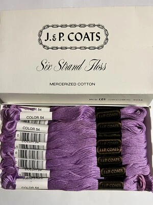 J&P Coats Embroidery Floss -#54 Violet Box of 24 Skeins New - Image 1 of 4