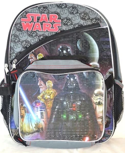 Licensed Start Wars Backpack & Detachable Lunch Tote - Picture 1 of 10