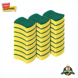 10pcs Non-Scratch Kitchen Sponges Dish Scrub Pads for Cleaning & Washing - Picture 1 of 16