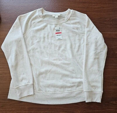 Sudadera para mujer talla XS Style&Co moteada en confeti blanco-NUEVA CON ETIQUETAS Foto 1 de 4