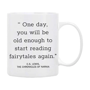 C.S. Lewis Fairytale Quote Mug – Narnia Coffee Cup for Book Lovers, Readers 11oz - Picture 1 of 4
