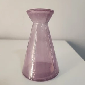 Purple Waisted Cased Glass Vase - 4.5” - Picture 1 of 14