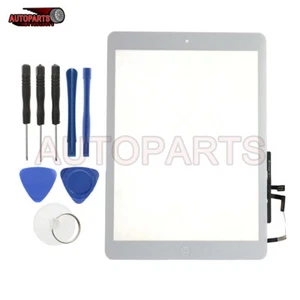 9.7" White Touch Digitizer+Home Button For Apple iPad Air 1st A1474 A1475 A1476 - Picture 1 of 8