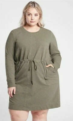 Vestido Athleta Farallon Brezo, Oliva Oscura Brezo Talla Grande 1X Nuevo Con Etiquetas Foto 1 de 4