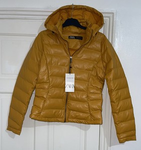zara puffer jacket mustard