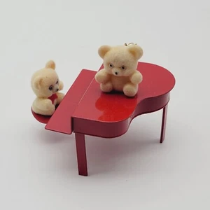 Avon Teddy Bear Ornament Collection Teddys Playing the Piano with Box - Picture 1 of 8