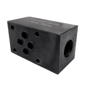 Hydraulisches Cetop 3 SAE08 Scheibenmodul P-T (3/4-16 UNF - 12,7) Zwischenscheibenmodul - Bild 1 von 3