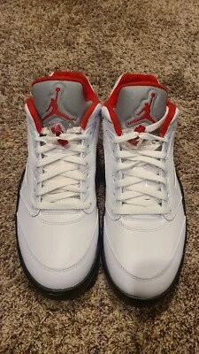 *Nuevo* Air Jordan 5 Low Golf Blanco/Rojo Fuego Para Hombre Talla 11 *Ver Descripción*  Foto 1 de 4