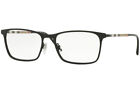 RARE New BURBERRY Black Rubber Men EyeGlasses Frames Glasses BE 1309Q 1213 54