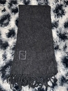 FENDI Dark Gray Cashmere scarf - Picture 1 of 4