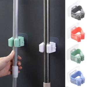 1pc Quality Self Adhesive Wall Mounted Mop Clip Broom Holder Rack Hanging Hook - Picture 1 of 22