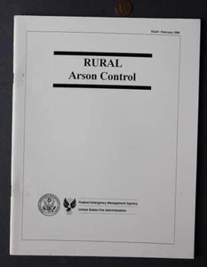1989 FEMA US Fire Administration Rural Arson Control Instructional Booklet RARE- - Picture 1 of 1
