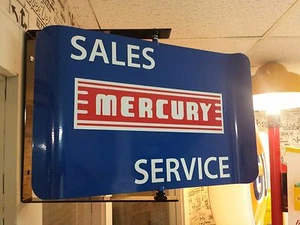 SERVICIO DE VENTAS MERCURY DÉCADA DE 1960 ERA GIRATORIA MONTAJE EN PARED SIGNO PUBLICITARIO MERODEADOR COMETA - Imagen 1 de 3