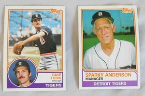 1983 Topps Detroit Tigers Baseball Card Pick one
