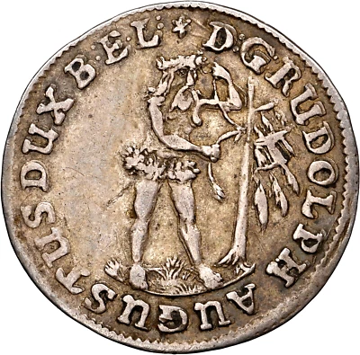 1679 German States Brunswick Wolfenbuttel Wildman 2 Mariengroschen NGC XF 45 - Image 1 of 3