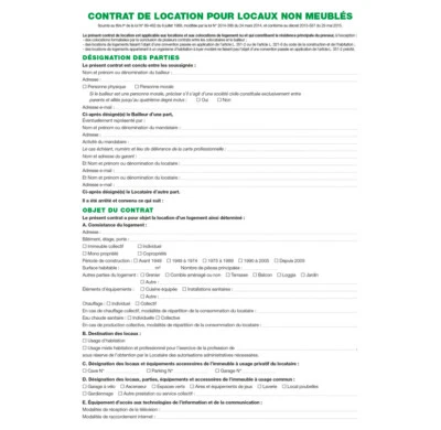 [Ref:45E] EXACOMPTA Feuilles "Contrat de location pour locaux non meublés" - Photo 1/3