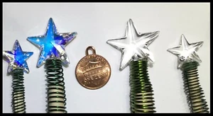 Handgefertigte Miniatur Weihnachtsstern Baumspitze aus Swarovski Kristall AB - Bild 1 von 15