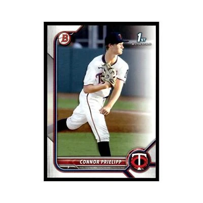 Connor Prielipp 2022 Bowman Draft #BD-8 Minnesota Twins Baseball Card NM - Image 1 of 3
