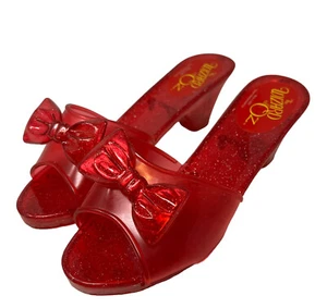 Wizard of Oz Dorothy Ruby Red Slippers Girls Toddler Shoes Dress Up Costume 7.5" - Picture 1 of 9