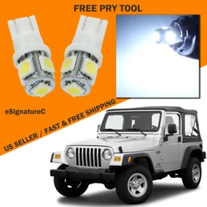 Paquete de 8 luces interiores LED blancas para Jeep Wrangler 2000-2006 + herramienta - Imagen 1 de 8