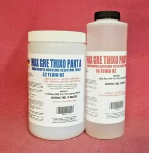Thickened Gasoline Resistant Epoxy Coating Sealant Or Glue For Fuel Tank Repair - Picture 1 of 9