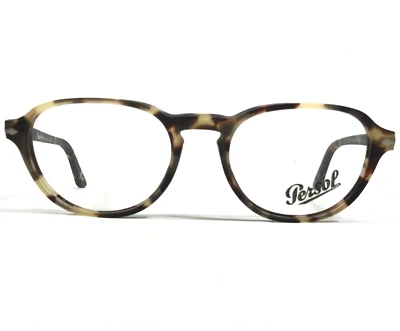 Persol Eyeglasses Frames 3053-V 9005 Tabacco Virginia Tortoise Round 50-19-145 - Image 1 of 4
