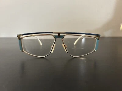 Anteojos Cazal Vintage Modelo 235- Col.367-Dorados y Azul, Azul Claro *Usados* Foto 1 de 4