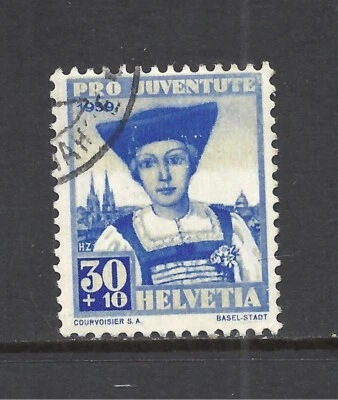 SUIZA SCOTT B99 USADO FINO - 1939 30c + 10c EMISIÓN SEMIPOSTAL ULTRA & BUFF Foto 1 de 2