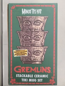Mondo Tee-Ki's Gremlins stapelbar Keramik Tiki Becher Set Poop Gizmo Yum Yum - Bild 1 von 6
