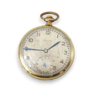 Reloj de Bolsillo Rolex Marconi Vintage 46mm Relleno de Oro Suizo RWC Cal 15 Joyas - Imagen 1 de 9