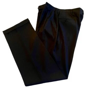 Haggar Men's Dress Pants Slacks with Cuff - Charcoal Grey - Size 36 x 34 - Picture 1 of 6