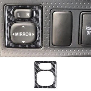 For Toyota FJ Curiser 2007-2021 Carbon Fiber Rearview Mirror Control Button Trim - Foto 1 di 12