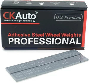 Ckauto 1/4Oz, 0.25Oz, Grey, Adhesive Stick on Wheel Weights, Easypeel Type. Cars - Picture 1 of 5