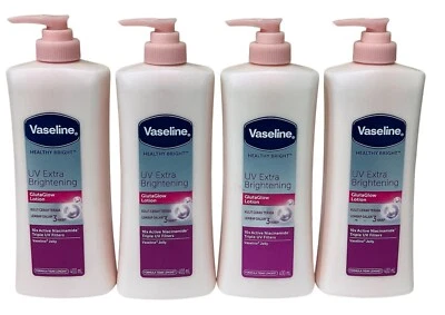 Vaselina Healthy Bright UV Extra Brightening GlutaGlow Loción 400 ml (paquete de 4) Foto 1 de 3