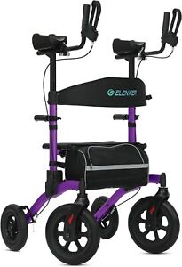 Deluxe ELENKER Rollator Walker Walking Mobility Medical Aid For Senior Purple US
