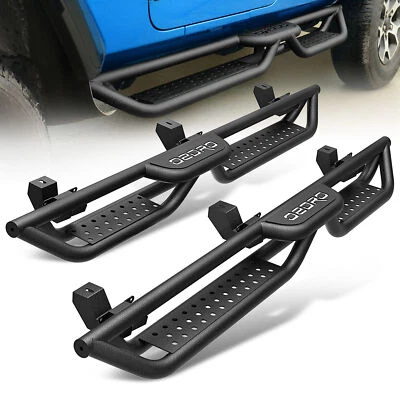 Running Boards for 2018- 2026 Jeep Wrangler JL Unlimited 4 Door Steel Side Steps - Image 1 of 4