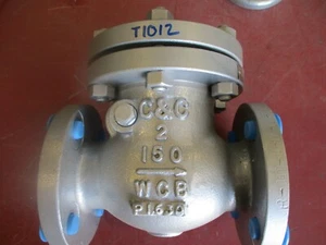 C&C Cast Steel Swing Check Valve 2" 150 RF Flanged End Model: CHR01W8 - Picture 1 of 10