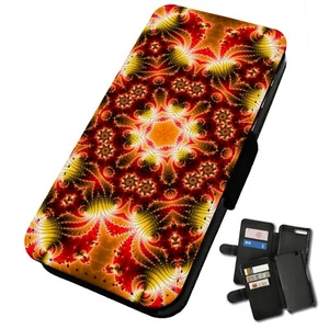 Printed Silicone Flip Mobile Phone Case Cover For iPhone Psychedelic Patterns - Picture 1 of 4