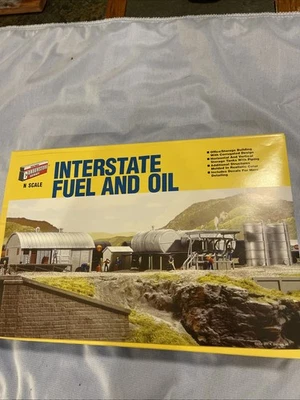 Walthers Cornerstone N Scale Building/Structure Kit Interstate Fuel & Oil - Image 1 of 2