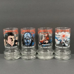 Star Trek III The Search For Spock 1984 Taco Bell Glasses Complete Set of 4 - Picture 1 of 9