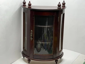 1960s Mini Wooden / Plastic Curio Oval Cabinet. RARE FIND - Picture 1 of 11