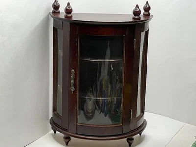 1960s Mini Wooden / Plastic Curio Oval Cabinet. RARE FIND - Image 1 of 4