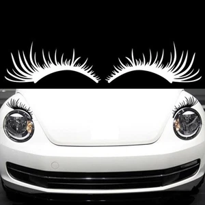 2X Car Headlight Eyelash Sticker 3D Charming False Eyelashes Car Headlight Decal - Picture 1 of 22