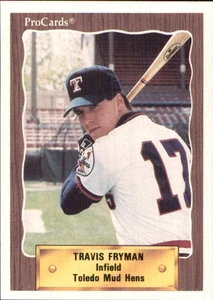 Travis Fryman 1990 ProCards #155 RC Toledo Mud Hens *AutographDen* - Picture 1 of 2