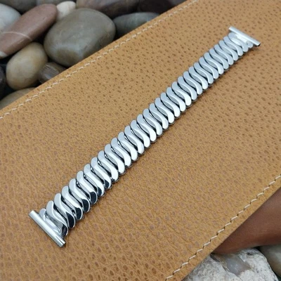 1953 Flex-Let USA Stainless Steel Classic nos Vintage Watch Band 16-19mm - Image 1 of 4